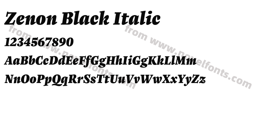Zenon Black ItalicPreview