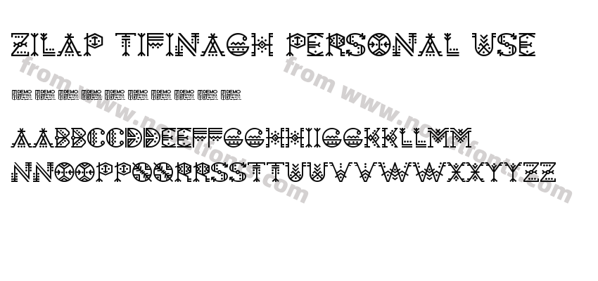 Zilap Tifinagh PERSONAL USEPreview