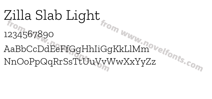 Zilla Slab LightPreview