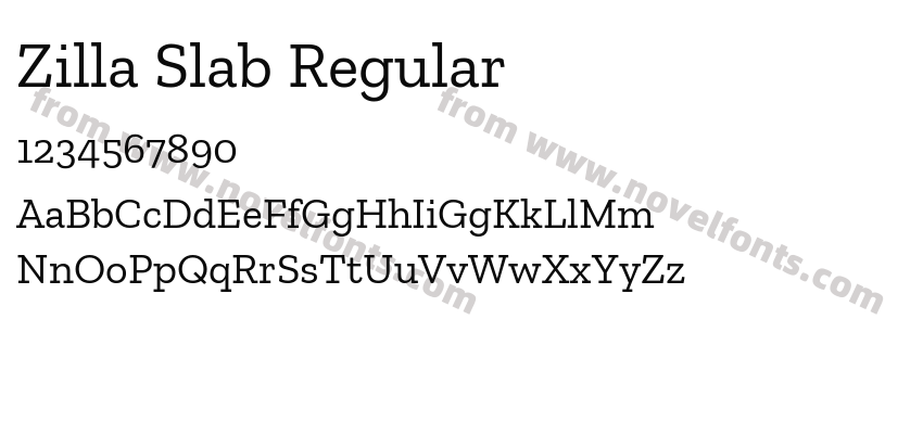 Zilla Slab RegularPreview