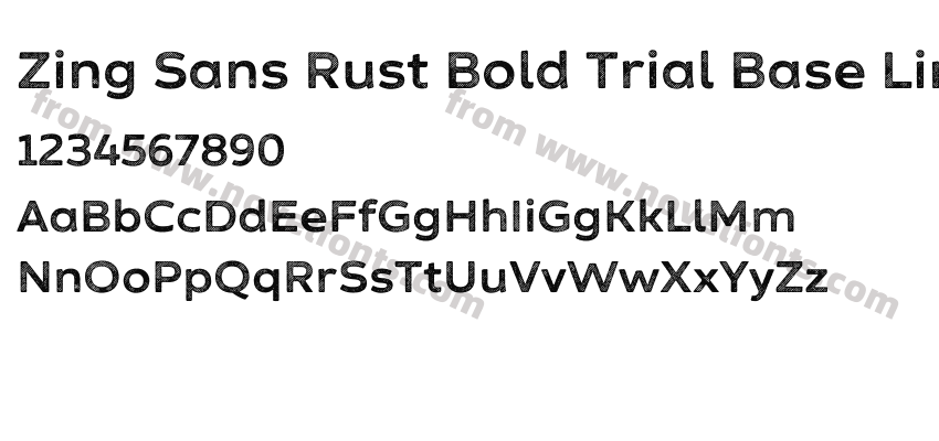 Zing Sans Rust Bold Trial Base Line DiagonalsPreview