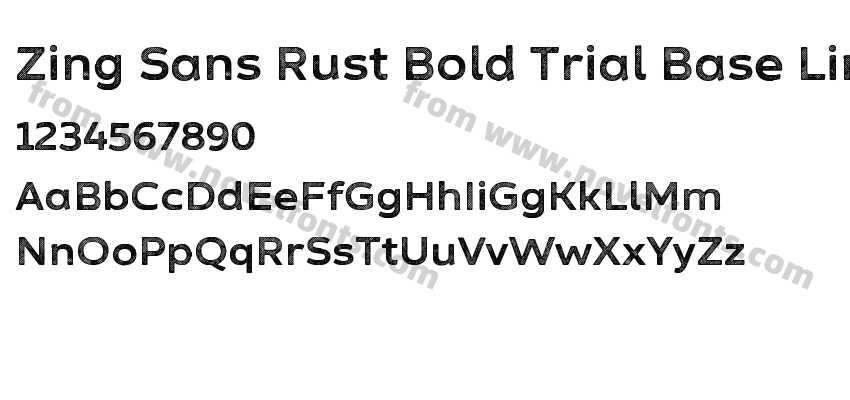 Zing Sans Rust Bold Trial Base Line DiagonalsPreview