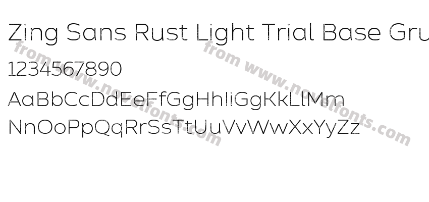 Zing Sans Rust Light Trial Base GrungePreview