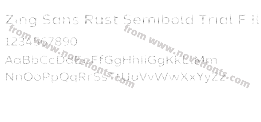 Zing Sans Rust Semibold Trial F Ill Halftone APreview