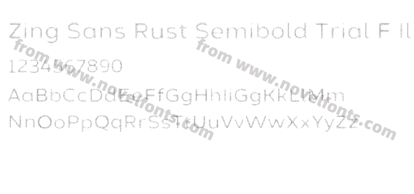 Zing Sans Rust Semibold Trial F Ill Halftone APreview