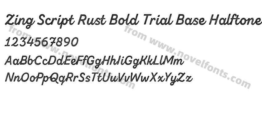 Zing Script Rust Bold Trial Base Halftone APreview
