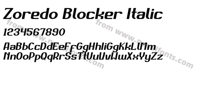 Zoredo Blocker ItalicPreview