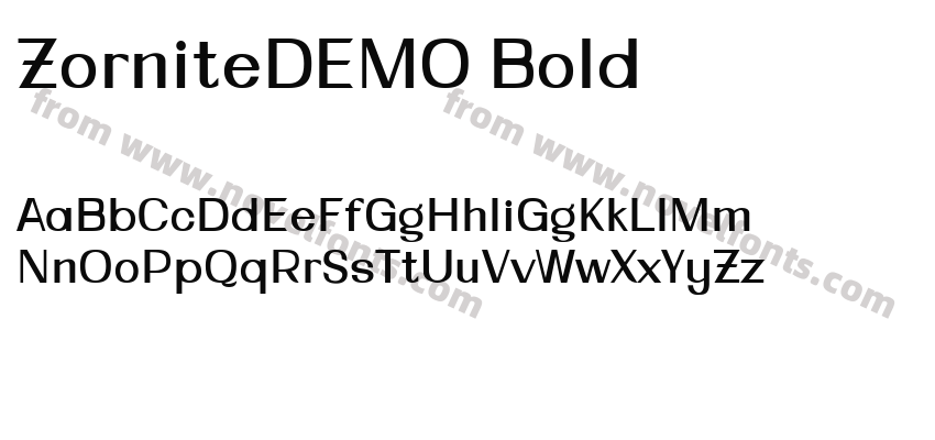ZorniteDEMO BoldPreview