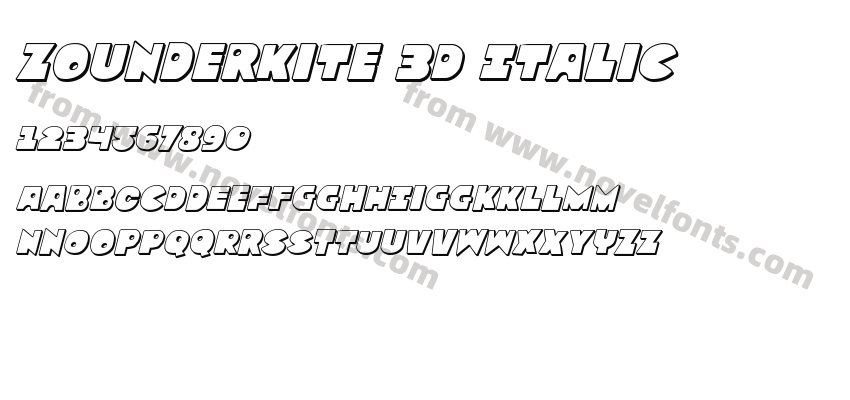 Zounderkite 3D ItalicPreview