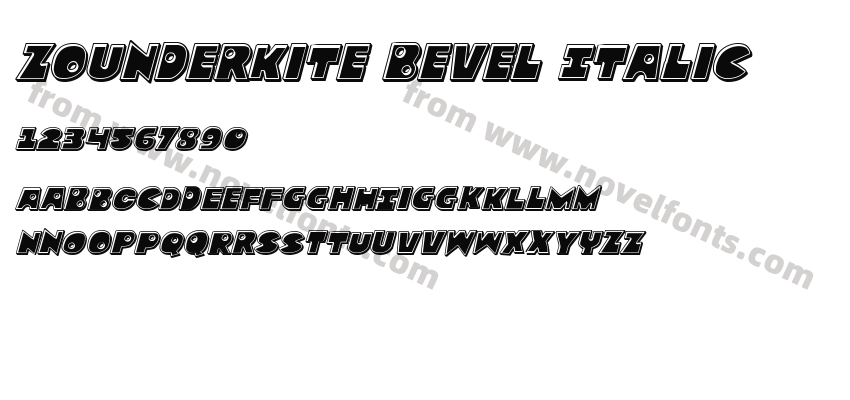 Zounderkite Bevel ItalicPreview