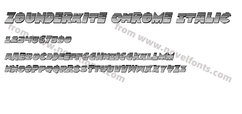Zounderkite Chrome ItalicPreview