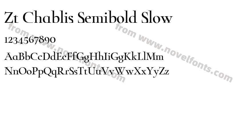 Zt Chablis Semibold SlowPreview
