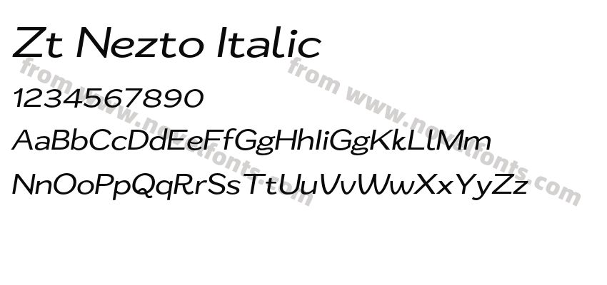 Zt Nezto ItalicPreview