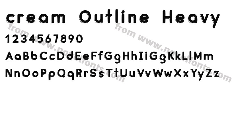 cream Outline HeavyPreview