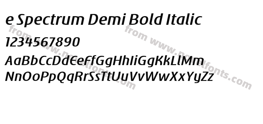e Spectrum Demi Bold ItalicPreview