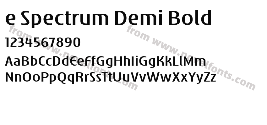 e Spectrum Demi BoldPreview