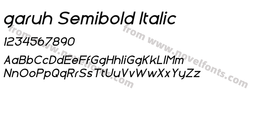 garuh Semibold ItalicPreview
