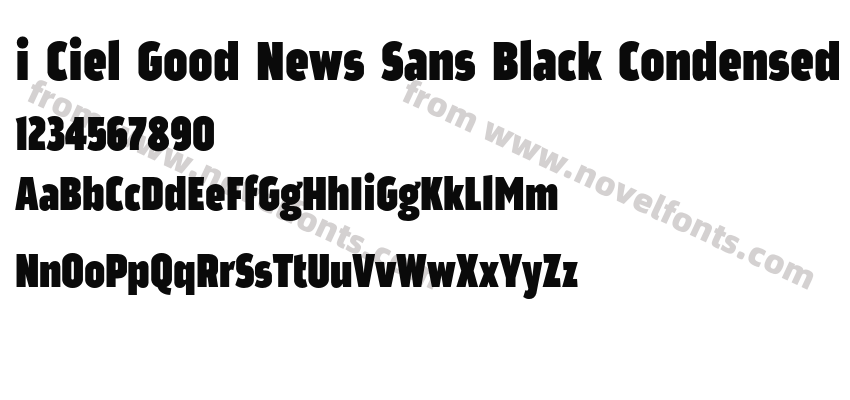 i Ciel Good News Sans Black CondensedPreview