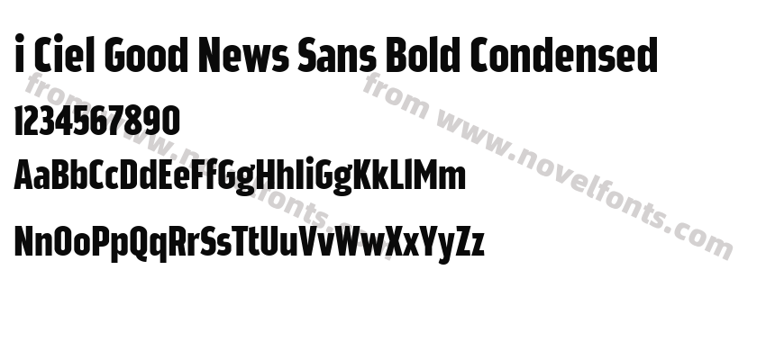 i Ciel Good News Sans Bold CondensedPreview