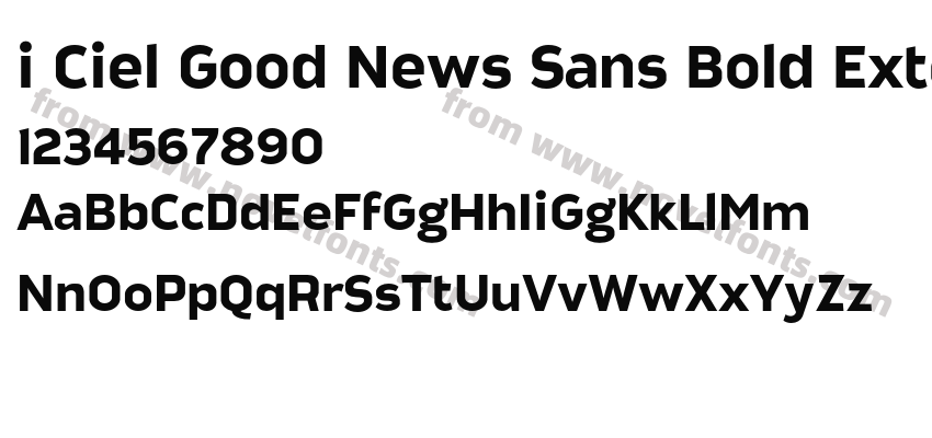 i Ciel Good News Sans Bold ExtendedPreview