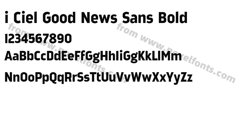 i Ciel Good News Sans BoldPreview