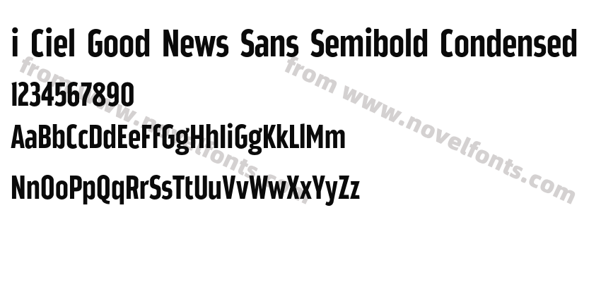 i Ciel Good News Sans Semibold CondensedPreview