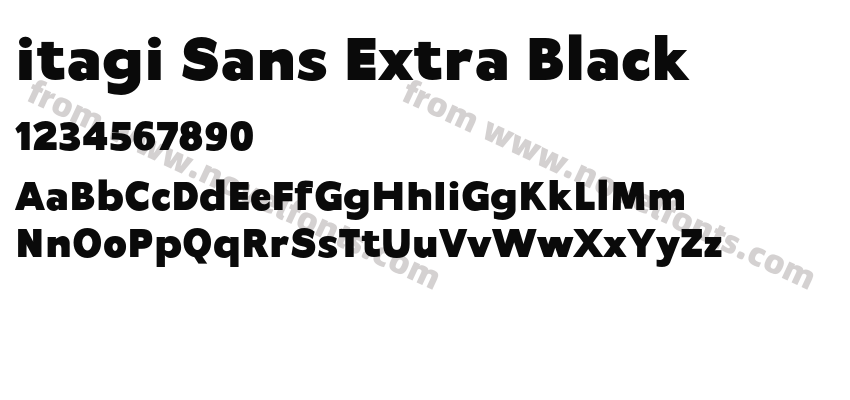 itagi Sans Extra BlackPreview