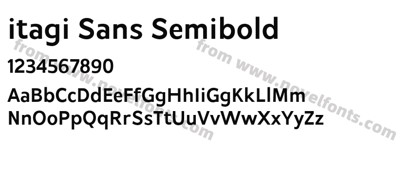 itagi Sans SemiboldPreview