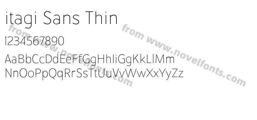 itagi Sans ThinPreview
