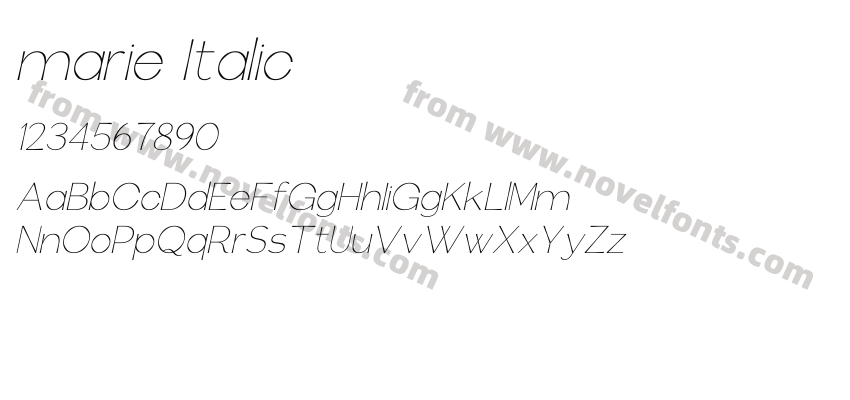 marie ItalicPreview
