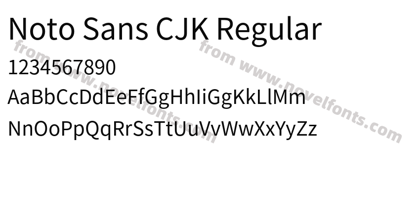 Noto Sans CJK RegularPreview