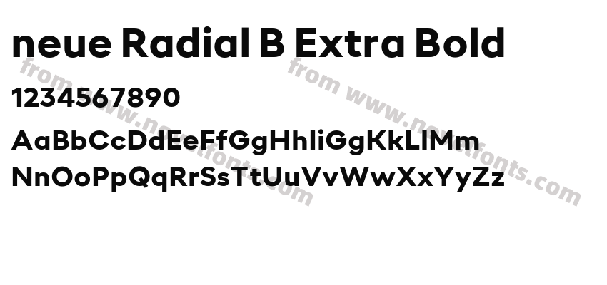 neue Radial B Extra BoldPreview