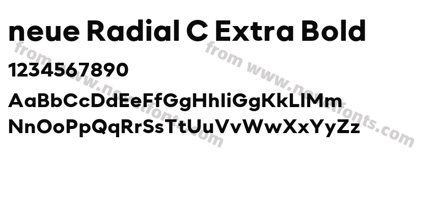 neue Radial C Extra BoldPreview