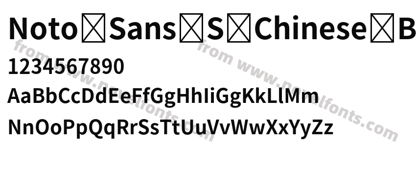 Noto Sans S Chinese BoldPreview