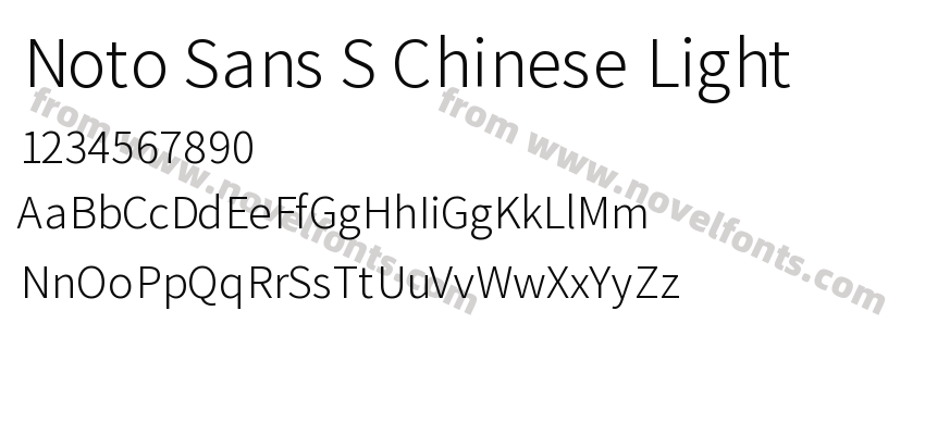 Noto Sans S Chinese LightPreview