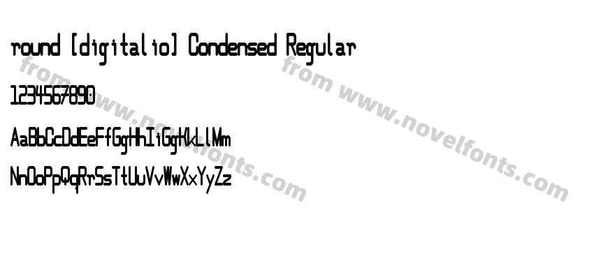 round [digitalio] Condensed RegularPreview