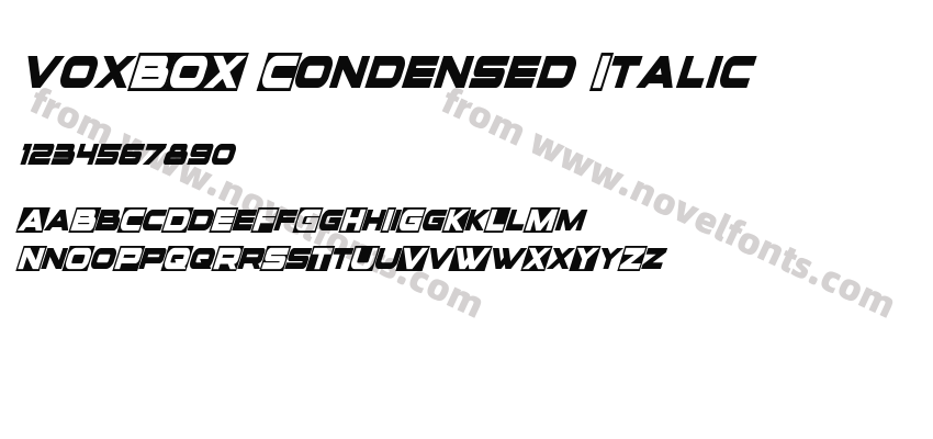 voxBOX Condensed ItalicPreview