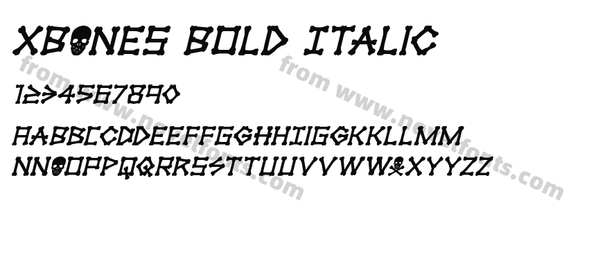 xBONES Bold ItalicPreview