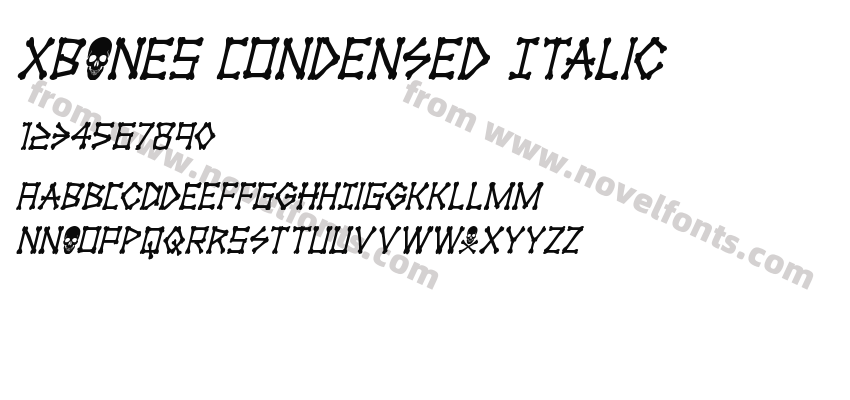 xBONES Condensed ItalicPreview