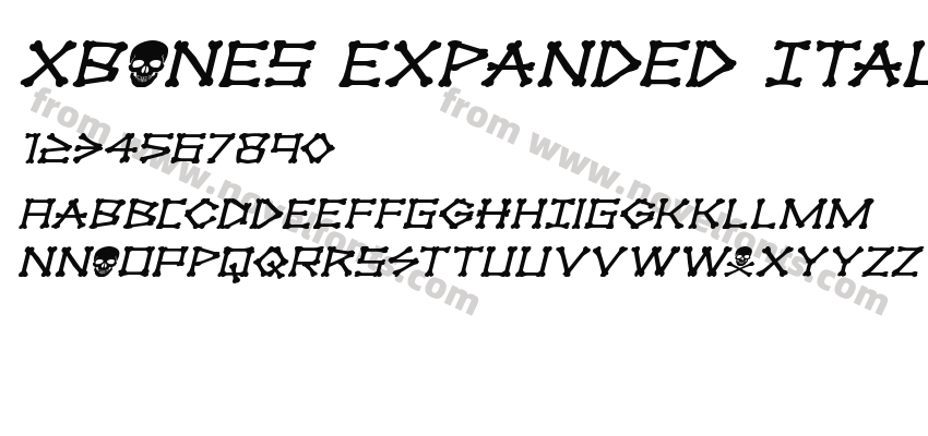 xBONES Expanded ItalicPreview