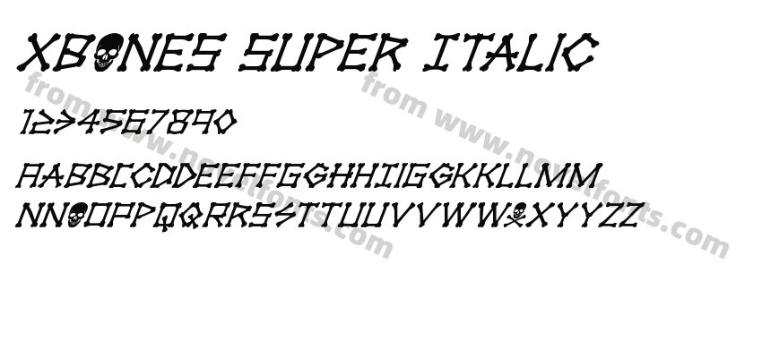 xBONES Super ItalicPreview