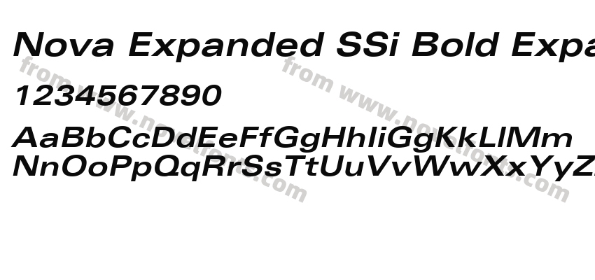 Nova Expanded S Si Bold Expanded ItalicPreview