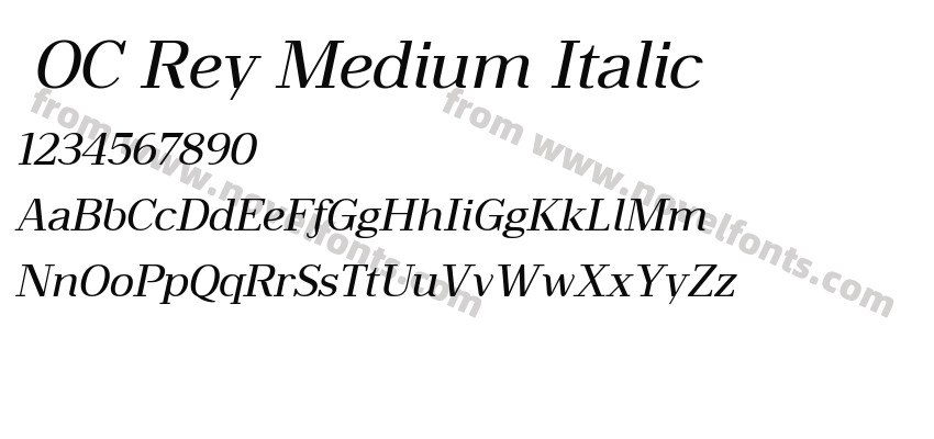  OC Rey Medium ItalicPreview