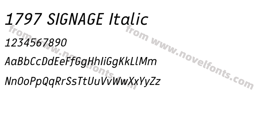 1797 SIGNAGE ItalicPreview