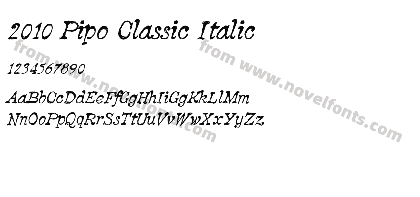2010 Pipo Classic ItalicPreview