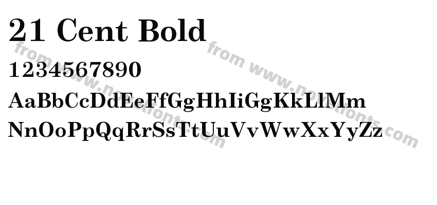 21 Cent BoldPreview