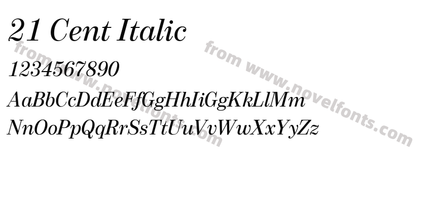 21 Cent ItalicPreview