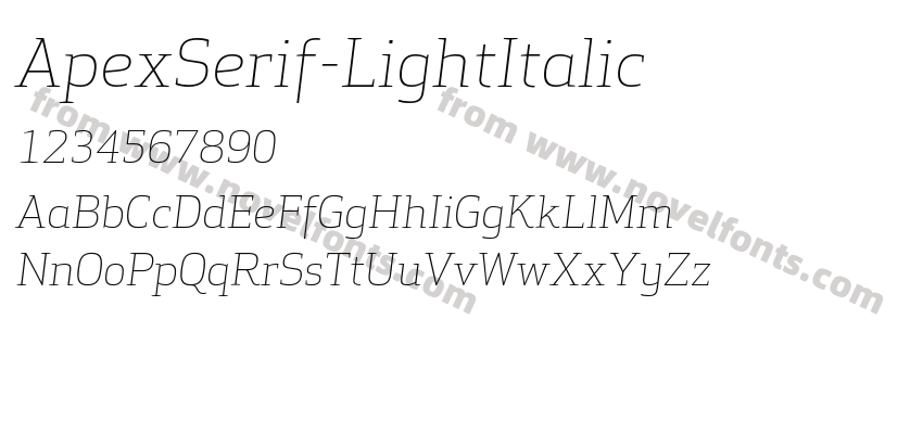 ApexSerif-LightItalicPreview