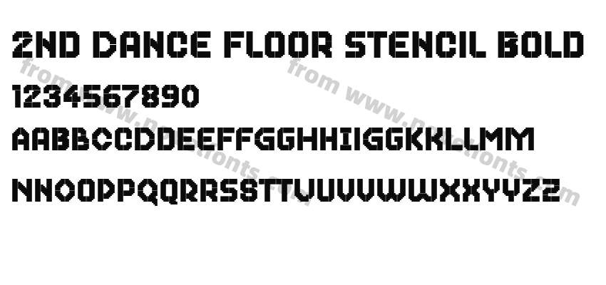 2nd Dance Floor Stencil BoldPreview