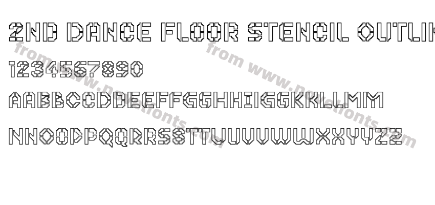 2nd Dance Floor Stencil OutlinePreview